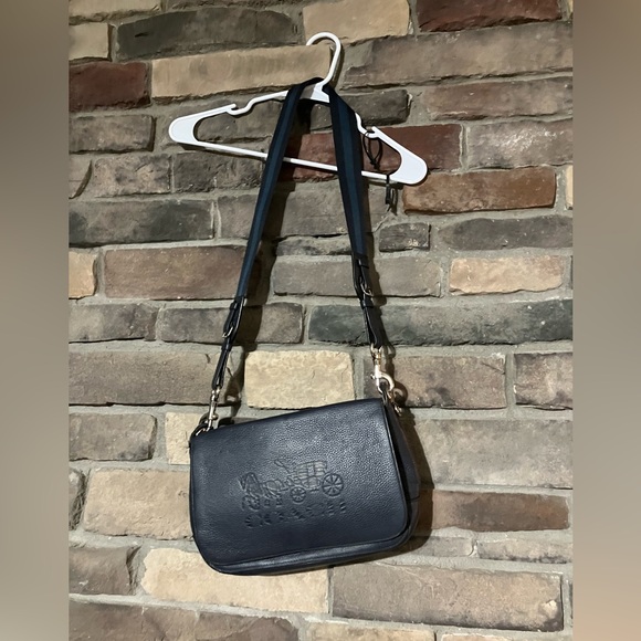 Coach Handbags - Elegant Coach Jes Messenger Crossbody Navy with Embossed Design